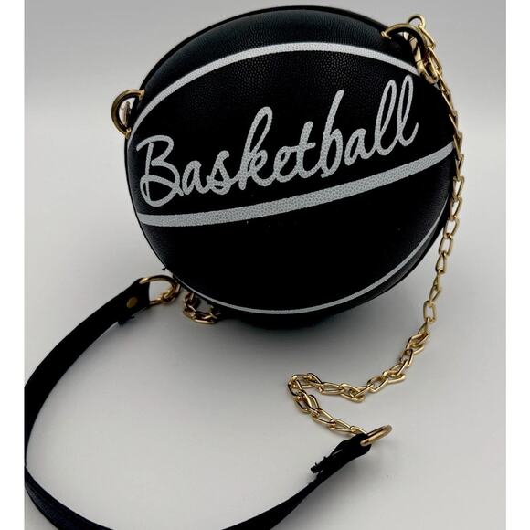 Basketball Shoulder Women Messenger Bag Purse Tote Mini Crossbody Round Handbag - Picture 1 of 6